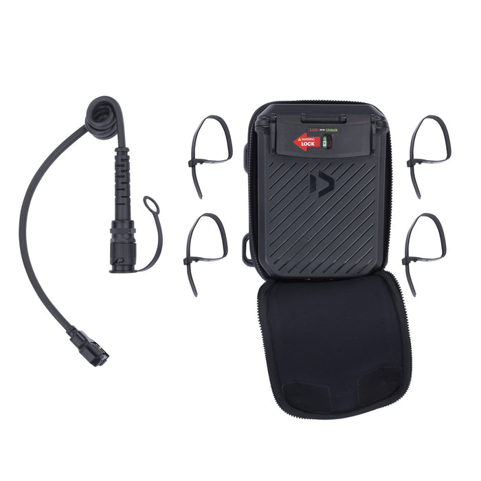Duotone Cruise battery box mounting set, bag open with the box