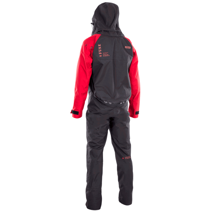 ION Fuse Lightweight Drysuit Back Zip unisex 2026 6xx/5xx dark-olive/red, back view