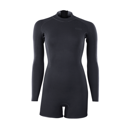 ION Amaze Amp Shorty 2.0 LS Back Zip women 2026 900 black, front view