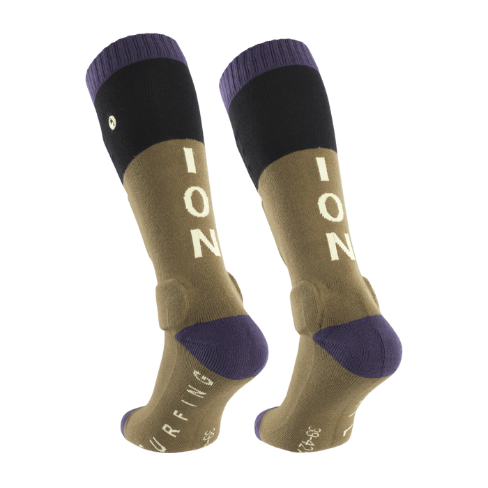 ION Shin Pads BD-Sock unisex 2026 602 dark-mud, view 1 (picture: ion-products.com)
